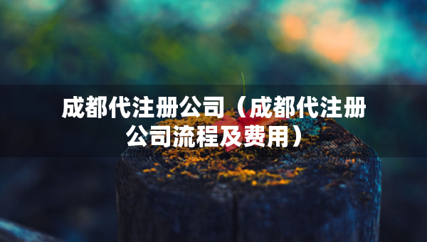 成都代注册公司（成都代注册公司流程及费用）