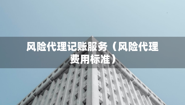 风险代理记账服务（风险代理费用标准）
