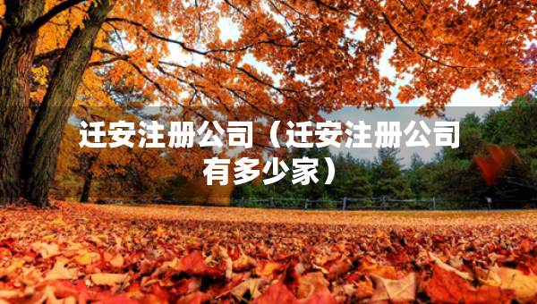 迁安注册公司（迁安注册公司有多少家）