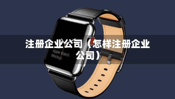 注册企业公司（怎样注册企业公司）