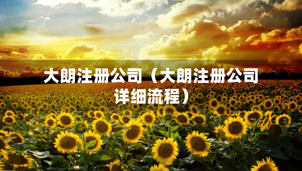 大朗注册公司（大朗注册公司详细流程）