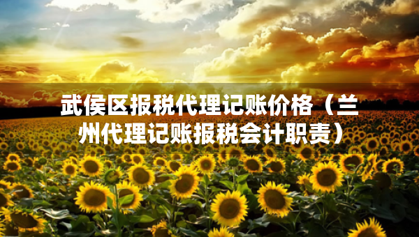 武侯区报税代理记账价格(兰州代理记账报税会计职责) 武侯区报税代理记账价格(兰州代理记账报税会计职责)