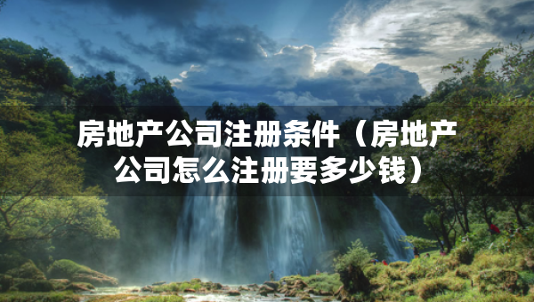 房地产公司注册条件（房地产公司怎么注册要多少钱）