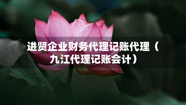 进贤企业财务代理记账代理（九江代理记账会计）