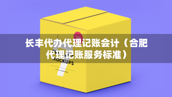 长丰代办代理记账会计（合肥代理记账服务标准）