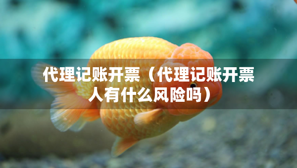 代理记账开票（代理记账开票人有什么风险吗）