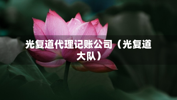 光复道代理记账公司（光复道大队）