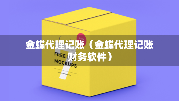金蝶代理记账（金蝶代理记账财务软件）