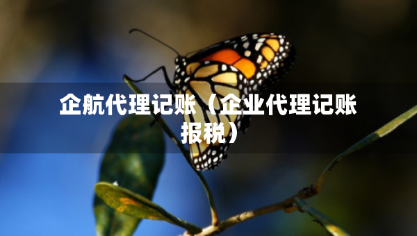企航代理记账（企业代理记账报税）