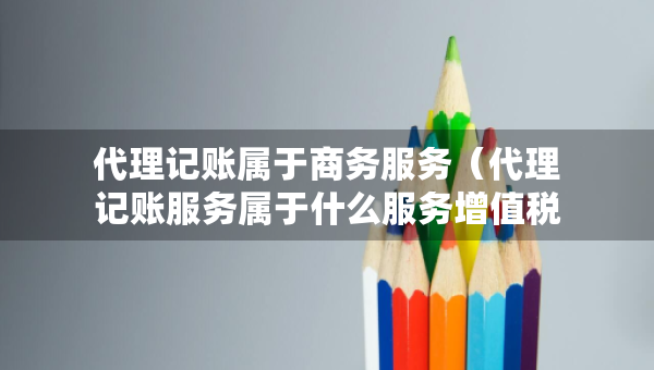 代理记账属于商务服务（代理记账服务属于什么服务增值税）