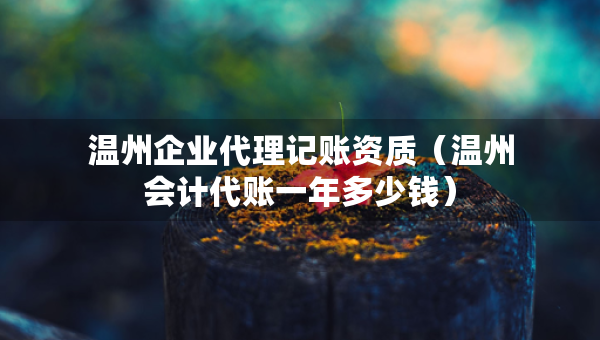 温州企业代理记账资质(温州会计代账一年多少钱) 温州企业代理记账资质(温州会计代账一年多少钱)