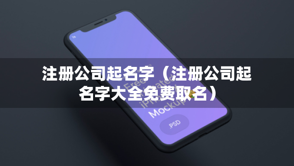 注册公司起名字（注册公司起名字大全免费取名）