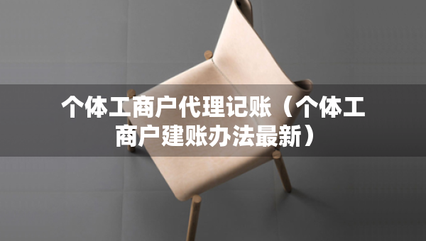 个体工商户代理记账（个体工商户建账办法最新）