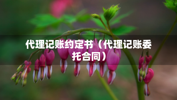 代理记账约定书（代理记账委托合同）