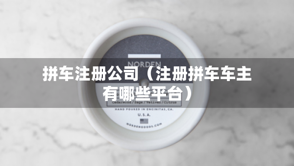 拼车注册公司（注册拼车车主有哪些平台）