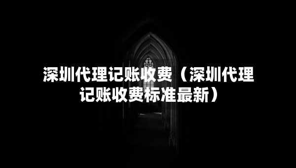 深圳代理记账收费（深圳代理记账收费标准最新）