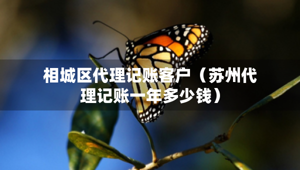 相城区代理记账客户（苏州代理记账一年多少钱）