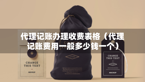 代理记账办理收费表格（代理记账费用一般多少钱一个）