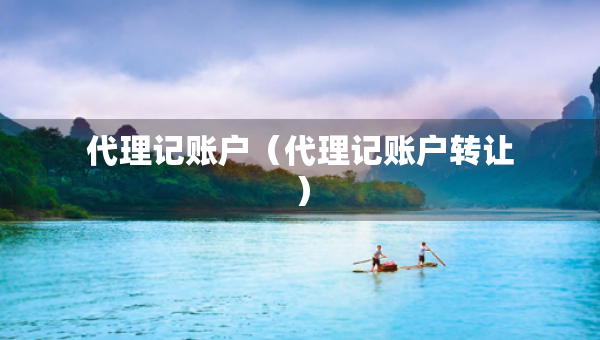 代理记账户（代理记账户转让）