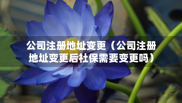 公司注册地址变更（公司注册地址变更后社保需要变更吗）