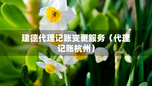 建德代理记账变更服务（代理记账杭州）
