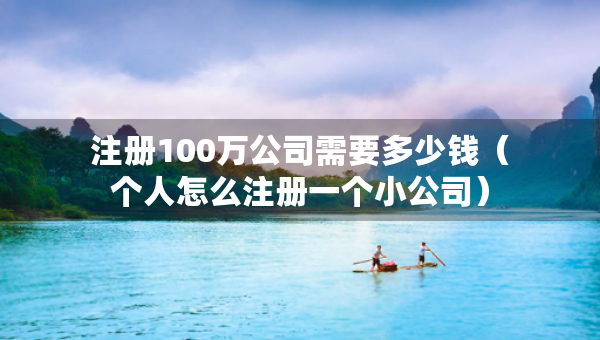 注册100万公司需要多少钱（个人怎么注册一个小公司）