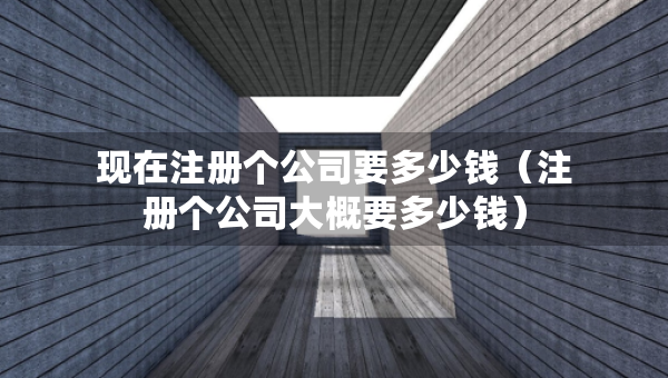 现在注册个公司要多少钱（注册个公司大概要多少钱）