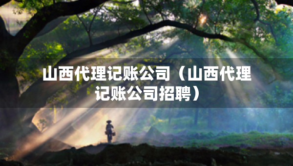 山西代理记账公司（山西代理记账公司招聘）