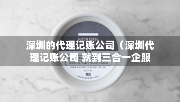 深圳的代理记账公司（深圳代理记账公司 就到三合一企服）