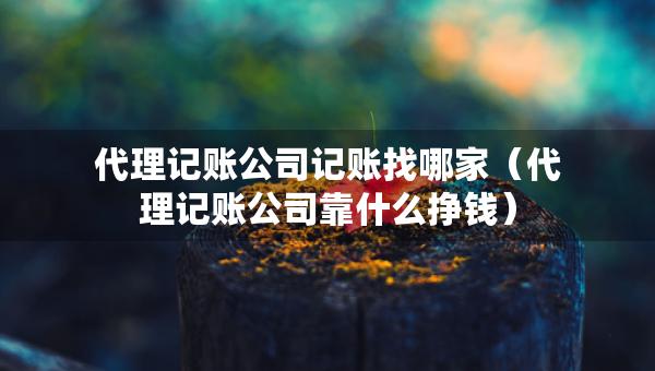 代理记账公司记账找哪家（代理记账公司靠什么挣钱）