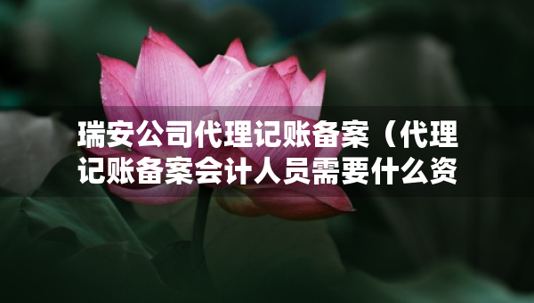 瑞安公司代理记账备案（代理记账备案会计人员需要什么资料）
