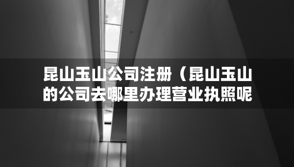 昆山玉山公司注册（昆山玉山的公司去哪里办理营业执照呢）