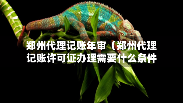 郑州代理记账年审(郑州代理记账许可证办理需要什么条件) 郑州代理记账年审(郑州代理记账许可证办理需要什么条件)