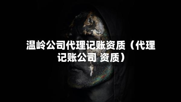 温岭公司代理记账资质（代理记账公司 资质）
