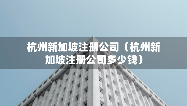 杭州新加坡注册公司（杭州新加坡注册公司多少钱）