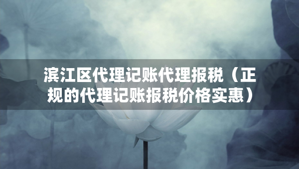 滨江区代理记账代理报税（正规的代理记账报税价格实惠）