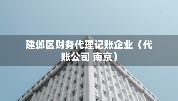 建邺区财务代理记账企业（代账公司 南京）