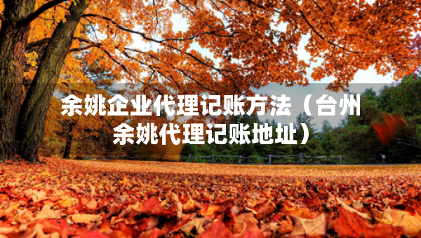 余姚企业代理记账方法（台州余姚代理记账地址）