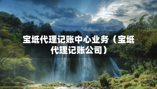 宝坻代理记账中心业务（宝坻代理记账公司）