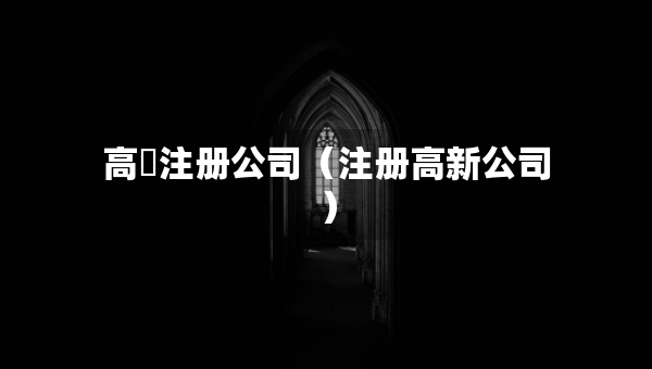 高埗注册公司（注册高新公司）