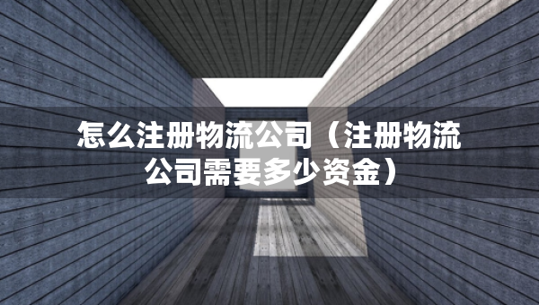 怎么注册物流公司（注册物流公司需要多少资金）