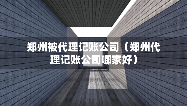 郑州被代理记账公司（郑州代理记账公司哪家好）