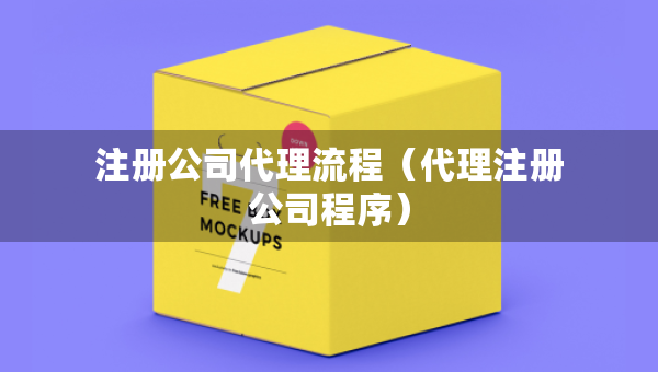 注册公司代理流程（代理注册公司程序）