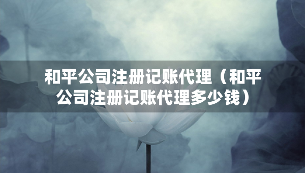 和平公司注册记账代理（和平公司注册记账代理多少钱）