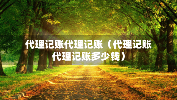 代理记账代理记账（代理记账代理记账多少钱）