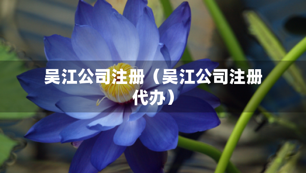 吴江公司注册（吴江公司注册代办）