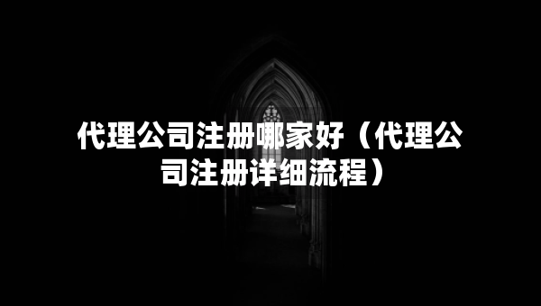 代理公司注册哪家好（代理公司注册详细流程）