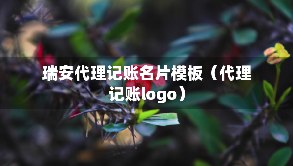 瑞安代理记账名片模板（代理记账logo）