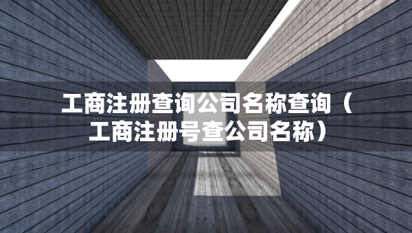 工商注册查询公司名称查询（工商注册号查公司名称）