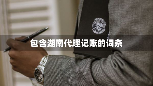 包含湖南代理记账的词条